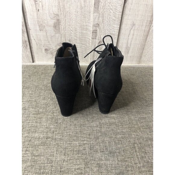 Womens Universal Thread Black Bessie Booties Lace Up Side Zip Boots Size 6.5 - Picture 3 of 8